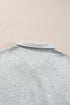 Light Grey Stand Neck Zipped Sweatshirt and Shorts Set